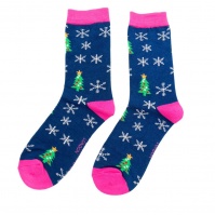 Bamboo Socks - Christmas Trees